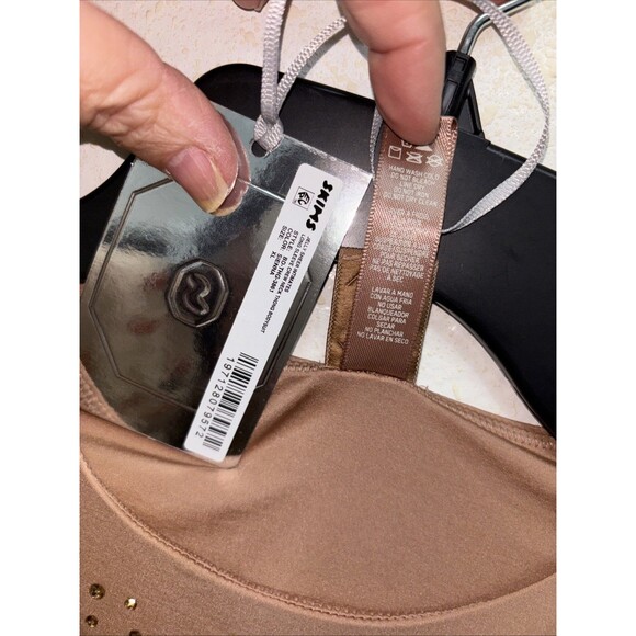 Skims x Swarovski JELLY SHEER LONG SLEEVE THONG BODYSUIT Sienna XL NEW - Picture 5 of 11